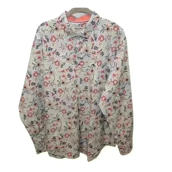 Tommy Bahama The Newport Coast Hawaiian Floral All Over Print Mens Size Large - Picture 2 of 11